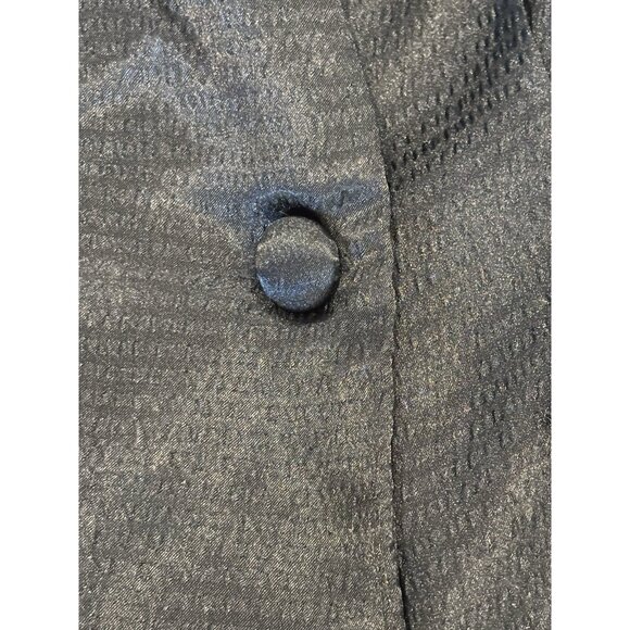 Vintage Retro 80s 90s Women’s Lightweight Blazer Crepe Polyester Fun Black Sz 12 - Picture 8 of 9